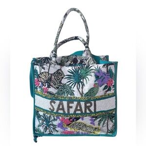 NWT African Safari Embellished Tote from the brand America & Beyond.